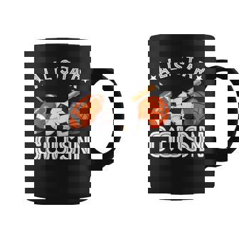 All Star Cousin Of The Birthday Boy Basketball Soccer Sport Coffee Mug - Monsterry