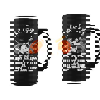 All Star DAD Of The Birthday Boy Basketball Soccer Sport Graphic Print Coffee Mug - Monsterry