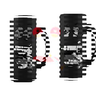 Stoned Monster Face Red Eyes Weed Face Tee T-Shirt Graphic Print Coffee Mug - Monsterry