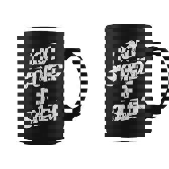 I Got Stoned In Salem Halloween Witches Stoner Apparel Graphic Print Coffee Mug - Monsterry