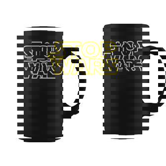 Stop Wars Mensaje Contra La Guerra Paz En La Tierra Y El Espacio Taza de café - Regaloses