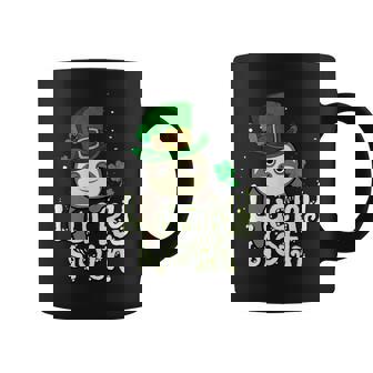 StPatricks Day Lucky Sloth Leprechaun Matching Men Graphic Print Coffee Mug - Monsterry
