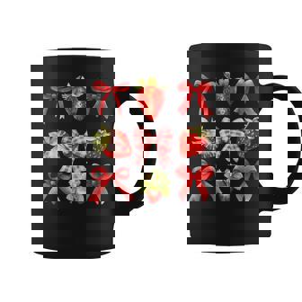 Strawberry Coquette Bow Strawberries Festival Girls Women Coffee Mug - Seseable