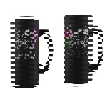 Subtle Floral Anti Trump Flowers Foxglove Daisy Tulip Coffee Mug | Mazezy