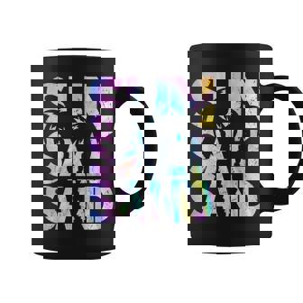 Sun Salt Sand Beach Palm Tree Cool Summer Vacation Women Men Graphic Print Coffee Mug - Monsterry