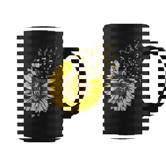 Sunflower Music Note Music Lovers Graphic Print Coffee Mug - Monsterry