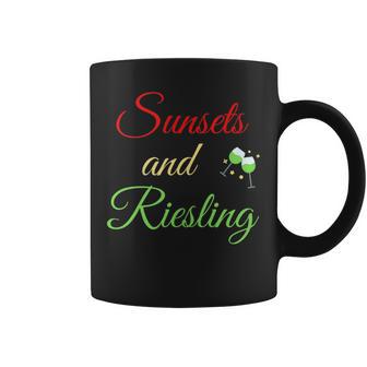 Sunsets And Riesling Wine Grape Juice Oenophile Cork Dorks Tank Top Graphic Print Coffee Mug - Monsterry