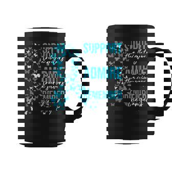 Support The Fighters Sexual Assault Awareness Teal Ribbon Coffee Mug - Seseable