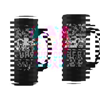 Support Squad Pink Teal Purple Gnomes Ribbon Thyroid Cancer Graphic Print Coffee Mug - Monsterry