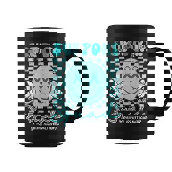 Support Squad Sexual Assault Awareness Smile Teal Ribbon Coffee Mug - Monsterry