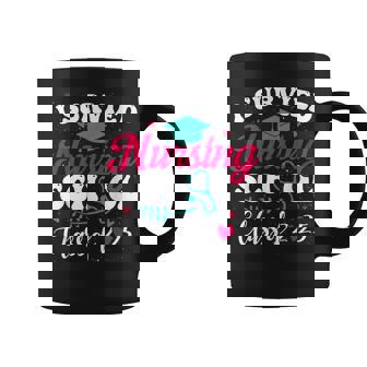I Survived Nursing School Class Of 2025 Nurse Graduation Coffee Mug - Thegiftio UK