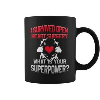 I Survived Open Heart Surgery What Is Your Superpower Graphic Print Coffee Mug - Monsterry