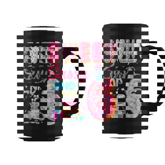 Sweet Sassy And 6 Birthday Donut Theme 6Th Birthday Coffee Mug - Monsterry