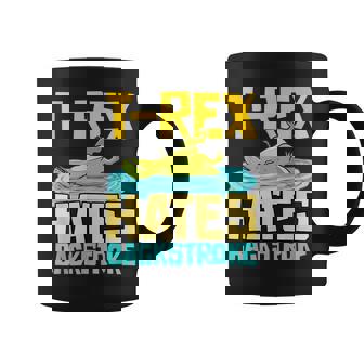 T-Rex Hates Backstroke Surprise For Swimming Fans Graphic Print Coffee Mug - Monsterry