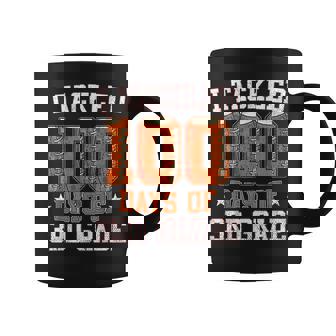I Tackled 100 Days Of 3rd Grade Football 100 Days Of School Graphic Print Coffee Mug - Monsterry