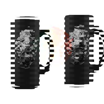 Taoism Yin Yang Cherry Blossom On Taijitu Yin Yang Graphic Print Coffee Mug - Monsterry