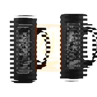Tarot Card Skeleton Deadlifts Powerlifting Weightlifting Gym Graphic Print Coffee Mug - Monsterry