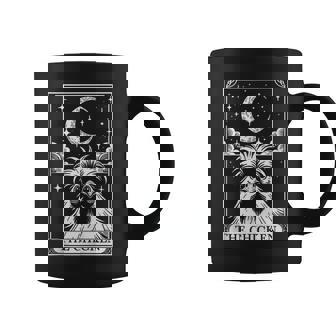 Tarot Card Vintage Crescent Moon Silkie Chicken Farm Animal Tank Top Graphic Print Coffee Mug - Monsterry