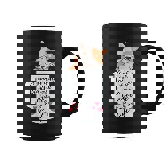 Tasse À Café Amusante Et Adorable Chat Animé Souriant Pour Amoureux Des Chats Tasse - Cadeauxyz