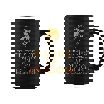 Teacher Of Dragons Divertida Para Profesores Taza de café - Regaloses
