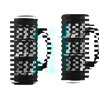 Teal Cowgirl Boots Pretty Country Girl Turquoise Coffee Mug - Monsterry