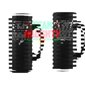 Team Naughty Matching Christmas Graphic Print Coffee Mug - Monsterry