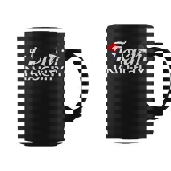 Team Naughty T-Shirt Couple Matching Outfit With Team Nice Graphic Print Coffee Mug - Monsterry