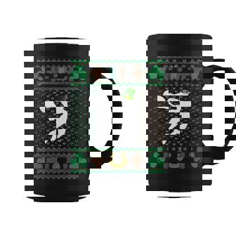 Tennis Player Leprechaun St Patrick's Day Ugly Holiday Graphic Print Coffee Mug - Monsterry