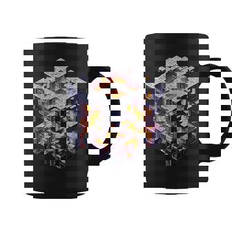Tesseract Movie Science Geeks Geometry Hypercube Cube Graphic Print Coffee Mug - Monsterry