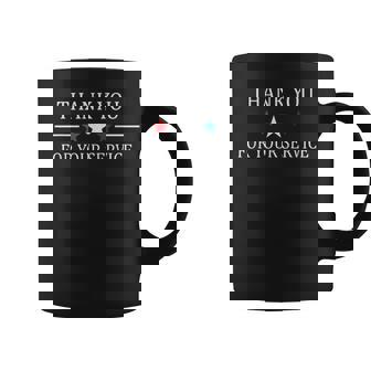 Thank You For Your Service Military Veterans Day Graphic Print Coffee Mug - Monsterry