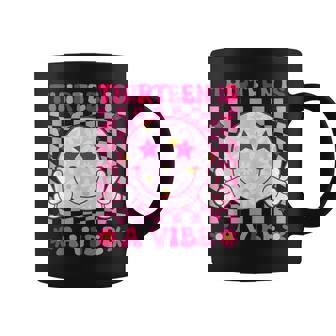 Thirteen Is A Vibe Groovy 13th Birthday 13 Year Old Girl Graphic Print Coffee Mug - Monsterry
