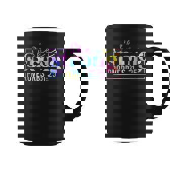 Tie Dye She Is Strong Proverbs 31 25 01 Graphic Print Coffee Mug - Monsterry