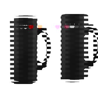 Tiny Hearts Lesbian Flag Subtle Pride Month LGBT Gay Rights Graphic Print Coffee Mug - Monsterry