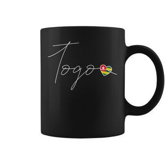 Togo Simple Love Drapeau Togolais Cœur Sur Togo Tasse - Cadeauxyz