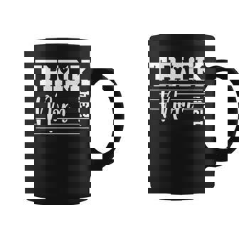 Track And Field Mama For Mother's Day Black Modern Letter Print Coffee Mug | Mazezy