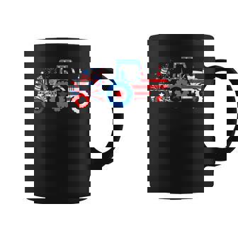 Tractor 4th Of July American Flag Tractor Patriotic Farm Graphic Print Coffee Mug - Monsterry