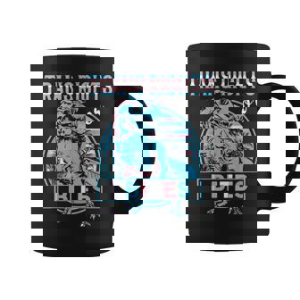 Trans Rights Transgender Pride Or I Bites T-Rex Graphic Print Coffee Mug - Monsterry