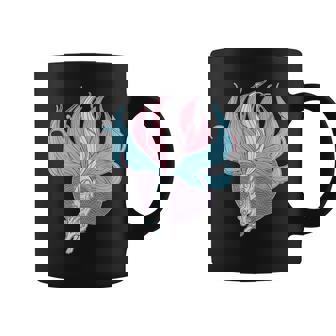 Transgender Kitsune Trans Pride Flag Gay Anime Furry Fox Graphic Print Coffee Mug - Monsterry