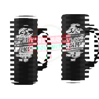 Tre Cime De Lavaredo Cyclist Dolomites Italy Cycling Holiday Graphic Print Coffee Mug - Monsterry