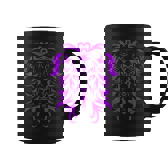 Tribal Lion Tattoo Art Purple Graphic Print Coffee Mug - Monsterry