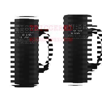 Triggered By Microaggression NPC Outrage Word Political Joke Graphic Print Coffee Mug - Monsterry