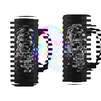 Trippy Melting Music Headset DJ Cosmic Vaporwave Graphic Print Coffee Mug - Monsterry