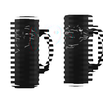 Trippy Wittgenstein Duck Rabbit Glitchy Optical Illusion Graphic Print Coffee Mug - Monsterry