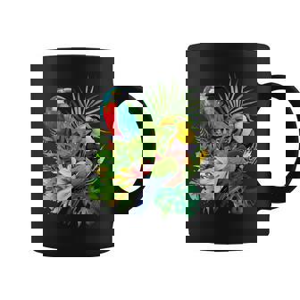 Tropical Bird Rainforest Jungle Green Flowers Tassen - Geschenkecke