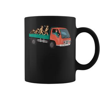 Truck Driver Trucker Highway Freighter Evolution Graphic Print Coffee Mug - Monsterry