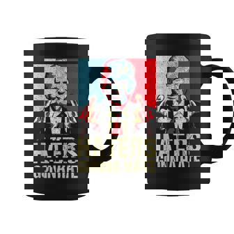 Trump 2024 Haters Gonna Hate Middle Finger I'll Be Back Para Hombre Taza de café - Regaloses