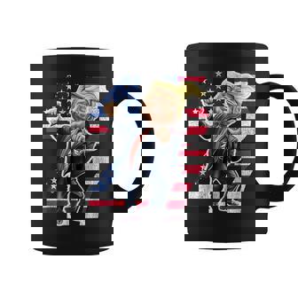 Trump Dance 45 47 American Flag Trump 2024 Coffee Mug | Mazezy