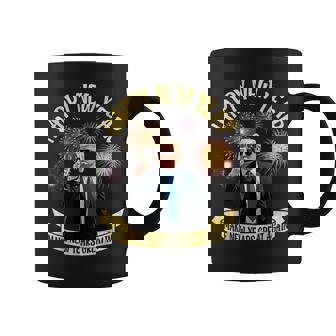 Trump Drinking Happy New Year Make New Years Great Again Coffee Mug - Thegiftio UK