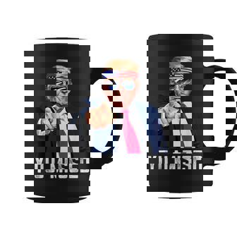 Trump You Missed Twice Bandana De La Bandera Estadounidense Trump 2024 Taza de café - Regaloses