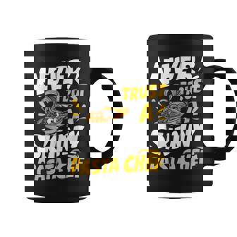 Never Trust a Skinny Pasta Chef Pasta Party Graphic Print Coffee Mug - Monsterry